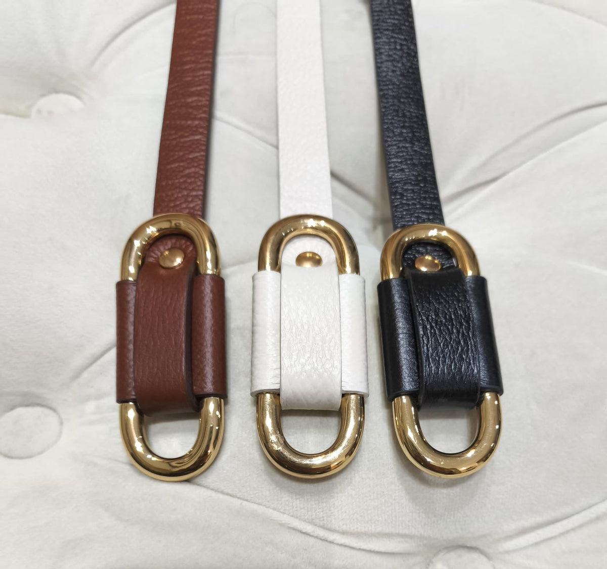 Cinto com Fivela Dupla dourada