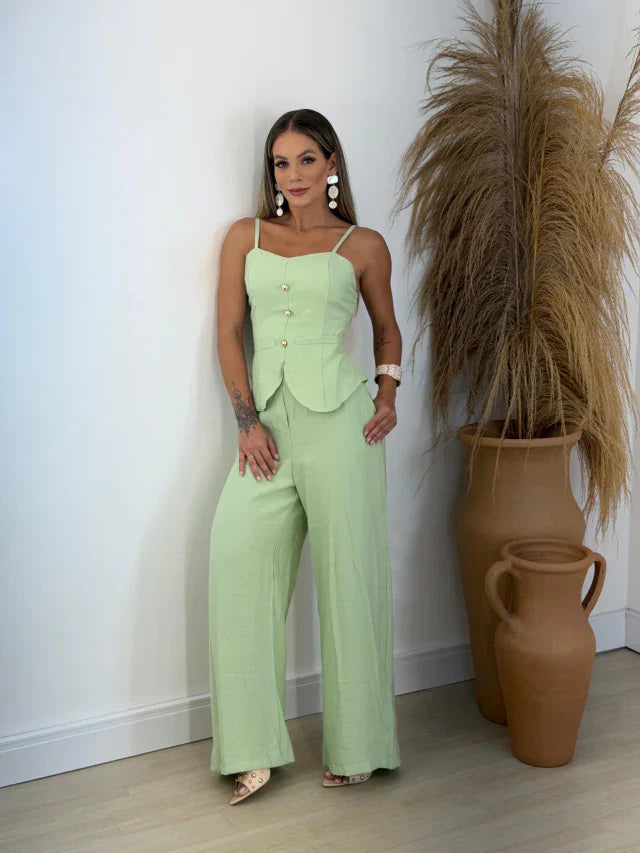 Conjunto Areia com Peplum