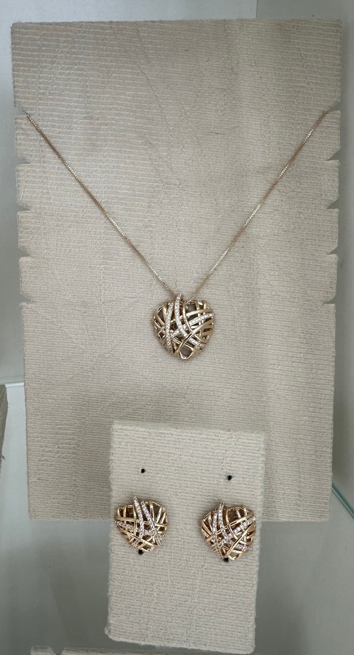 Conjunto Heart Colar e brinco