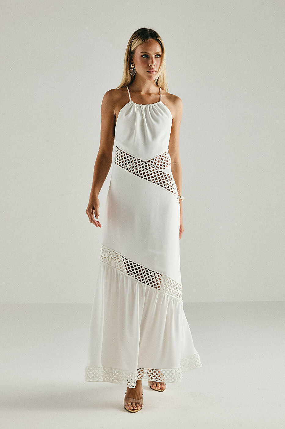 Vestido Saint-Tropez com Detalhes Rendados