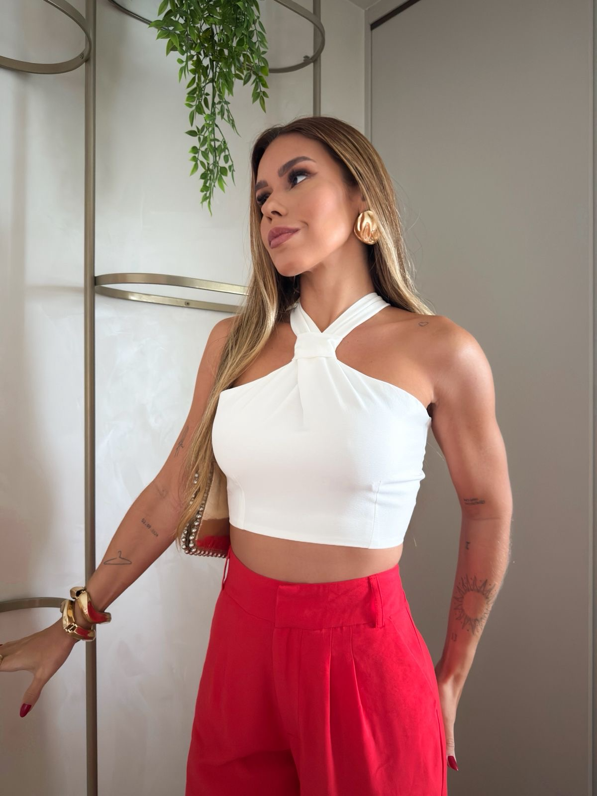 Cropped Branco Frente Unica