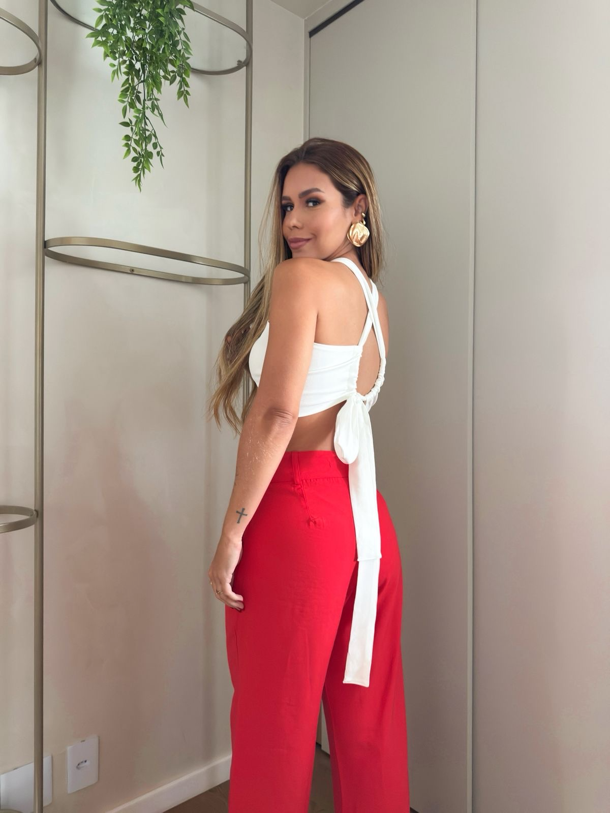 Cropped Branco Frente Unica