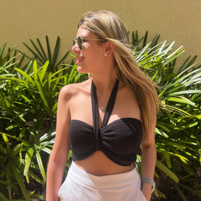 Cropped Knot Blanc Preto